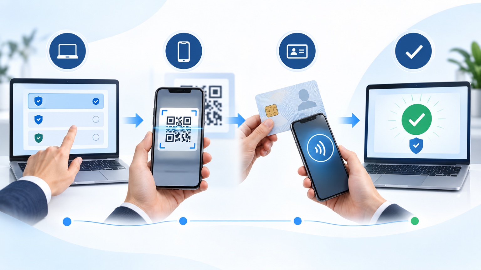 E-imza e-Devlet onayı, karekod ve NFC kimlik doğrulama adımları